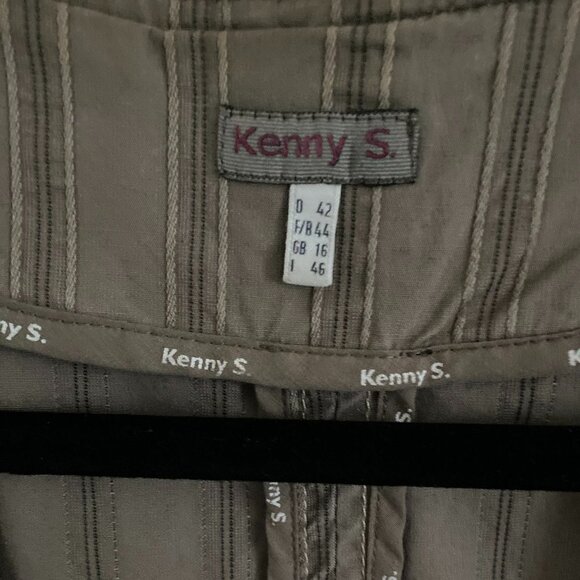 GERMAN LUXURY BRAND KENNY S. VEST WOMEN'S OLIVE GREEN TAILORED SZ 42EU/12US - Picture 7 of 8